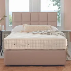 Hypnos Orthos Support 8 Mattress with Deep Divan and Alexandra Headboard in Tweed Rose
