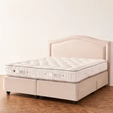 Vispring Regal Superb un-dressed Mattress with Artemis Headboard