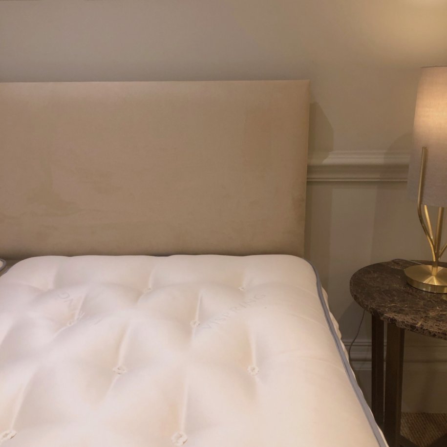 Vispring Super King Zip & Link Vispring Regal Superb Divan Set with Muses Headboard CLEARANCE