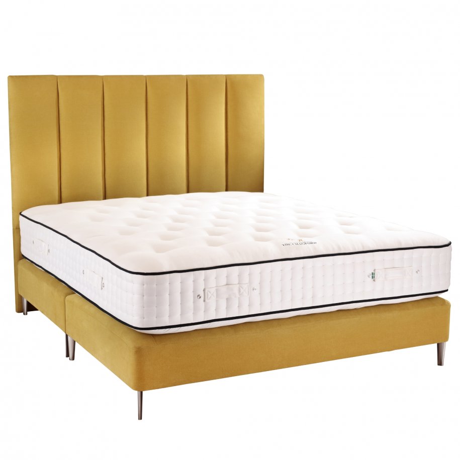 Enchanted House Fernhurst Mattress paired with Shallow Divan Base with Brushed Silver Leg 3 (Cut Out)