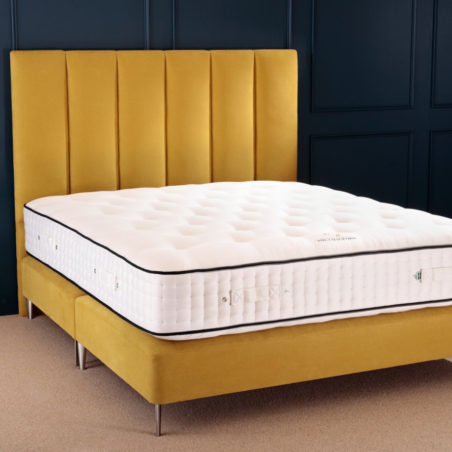 Enchanted House Fernhurst Mattress paired with Shallow Divan Base with Brushed Silver Leg 3