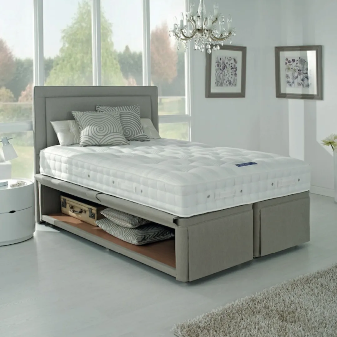 Hideaway Divan Base Open Skirt with Isobella Headboard