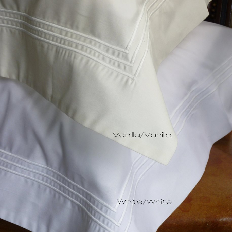 Brompton Oxford Pillow Case white vanilla