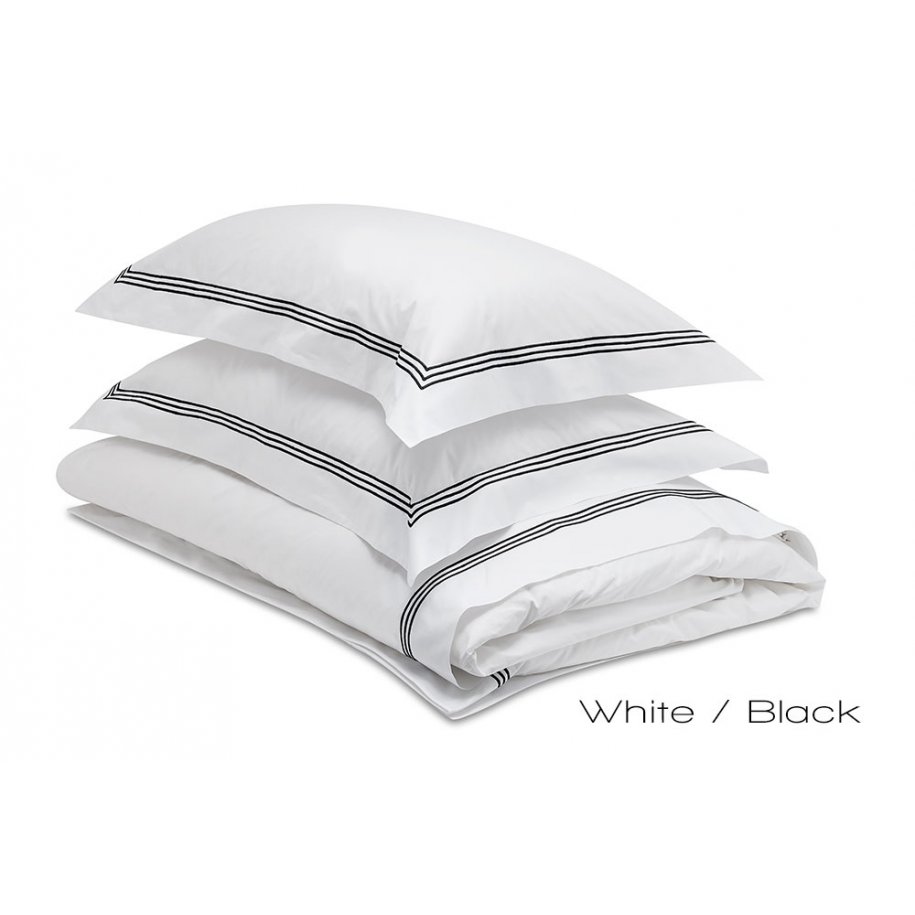 Brompton Oxford Pillow Case white black