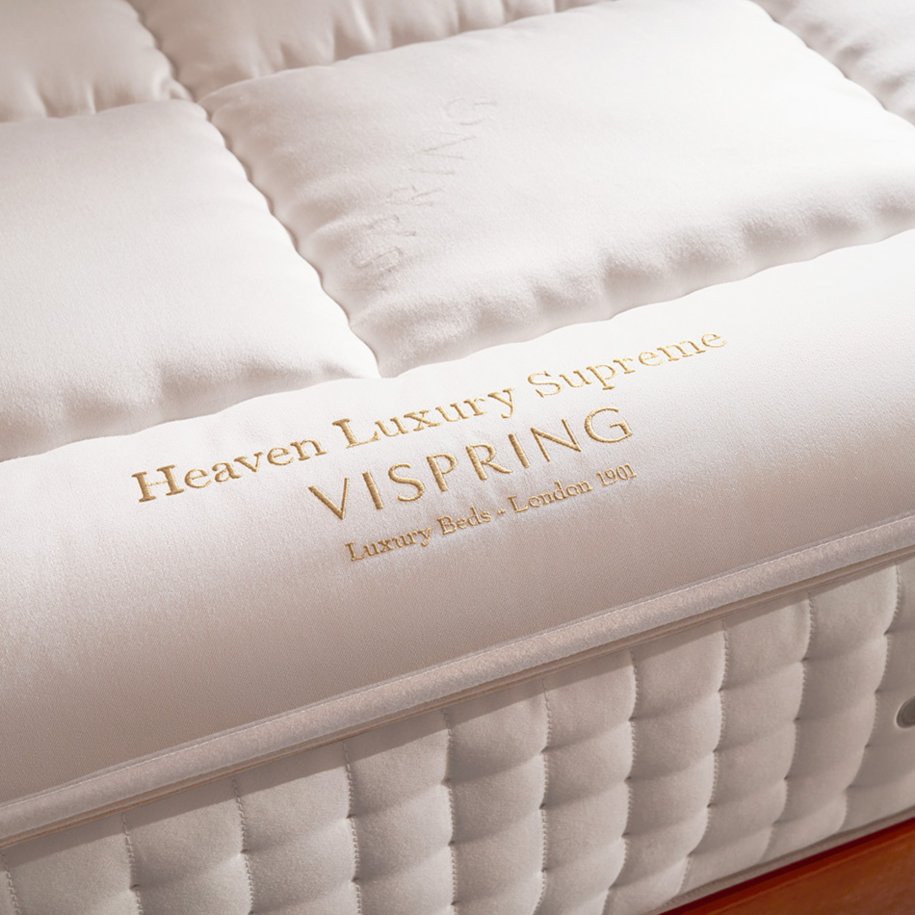 Heaven Luxury Supreme Mattress Topper with White-Piping by Vispring