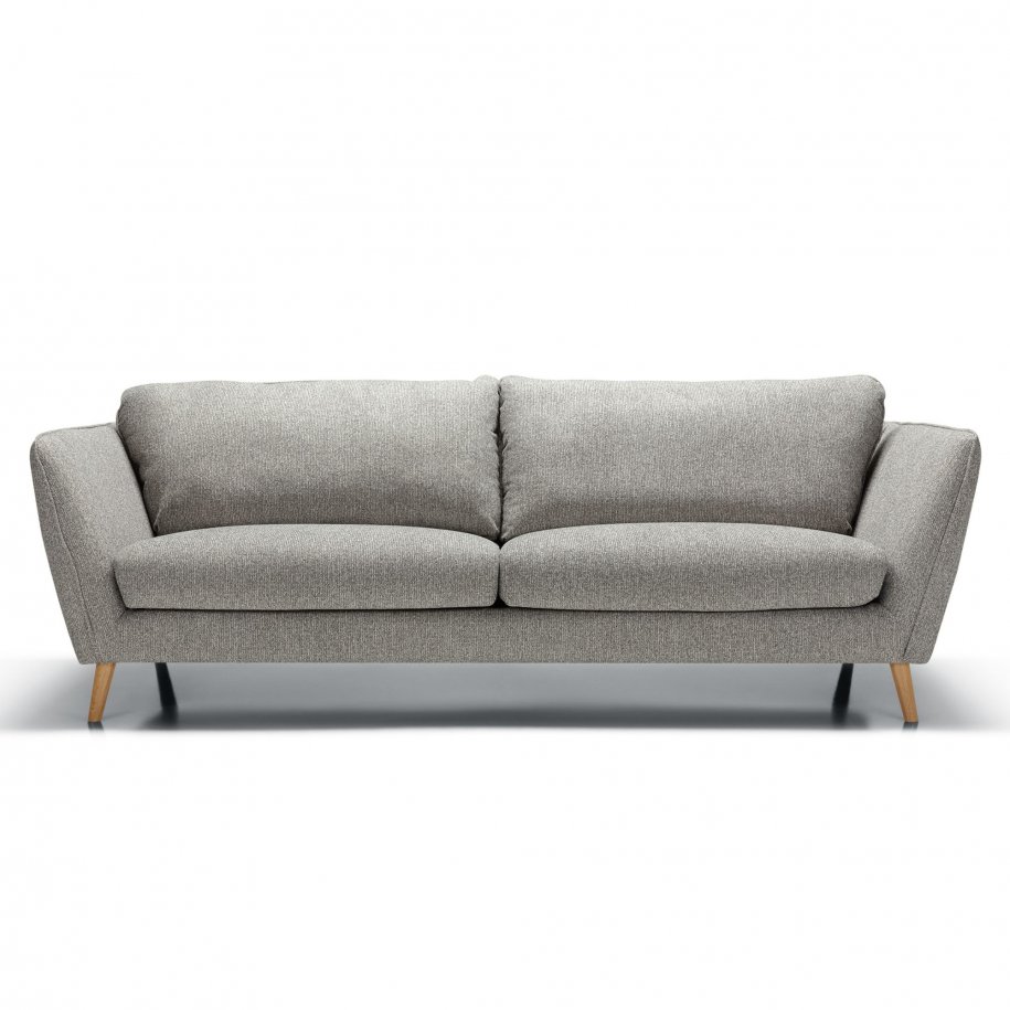 Stella 3 seater sneak light grey front facing