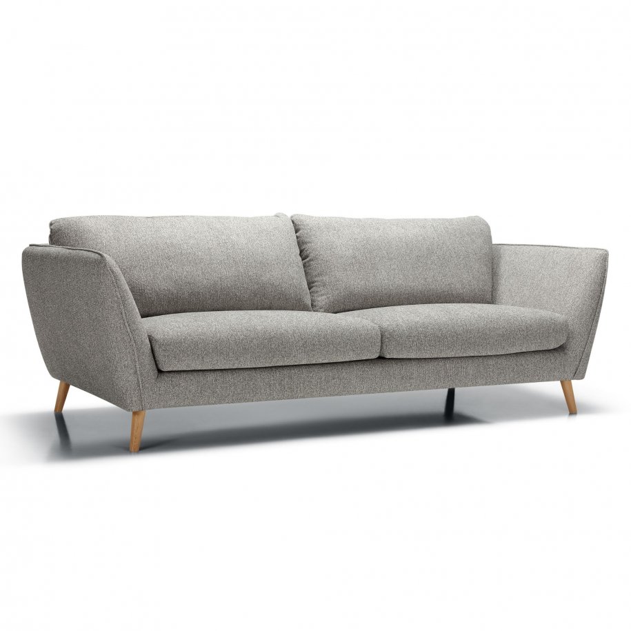 Stella 3 seater sneak light grey angled view