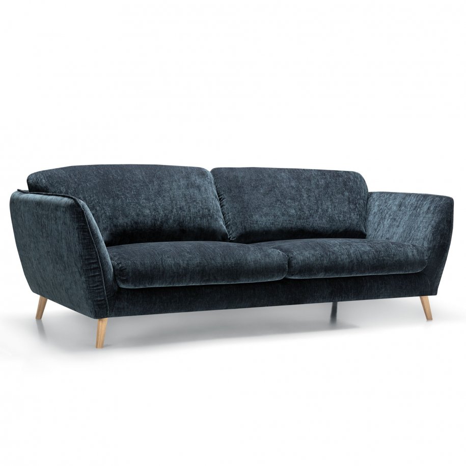 Stella 3 seater atropa dark blue angled view