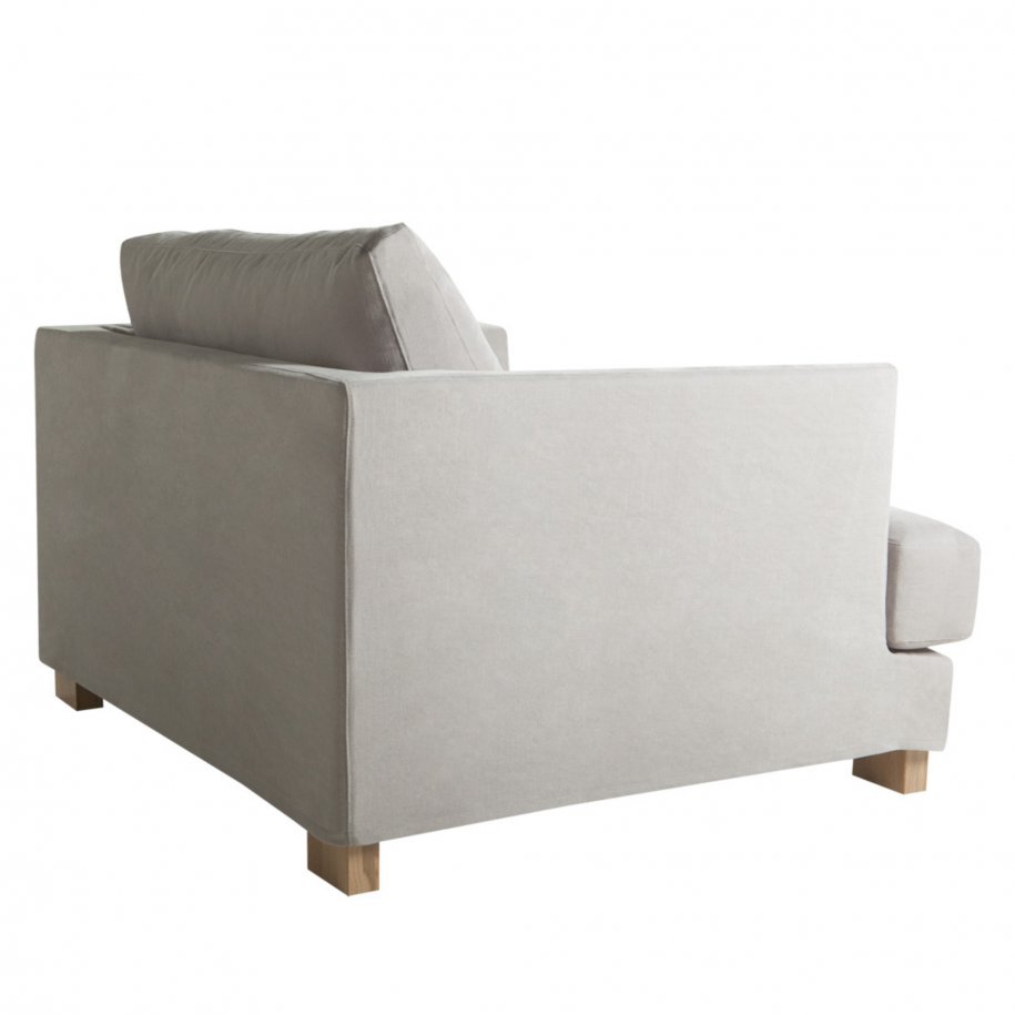 Sits Brandon Armchair Caleido Grey Beige angled back view