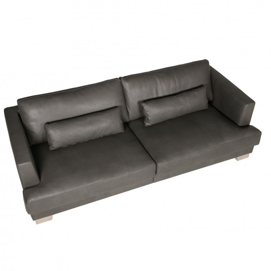 Brandon 3 seater aniline grey top view